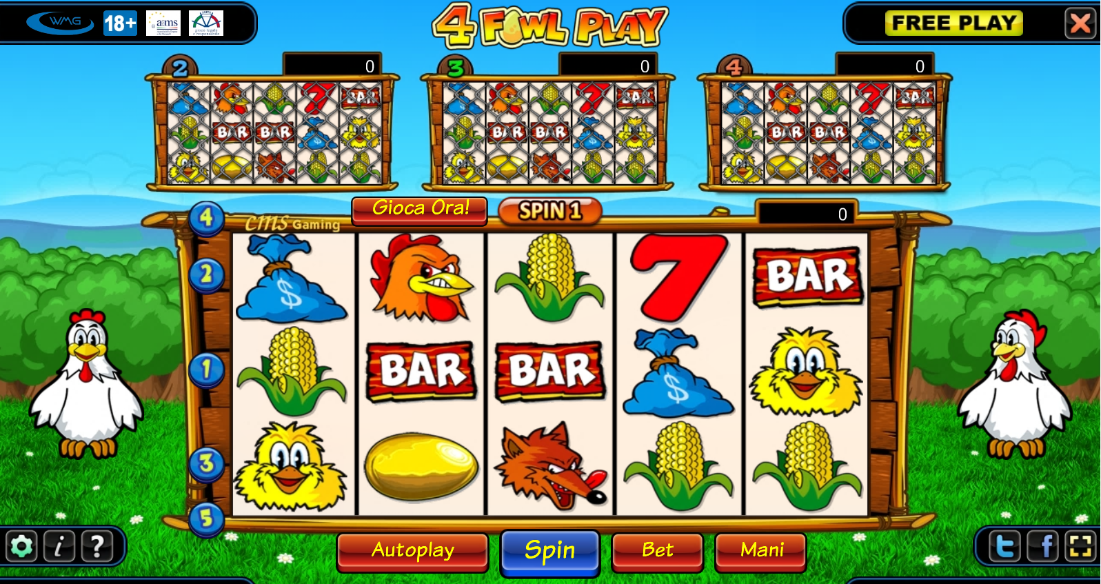 Schermo di gioco 4 Fowl Play