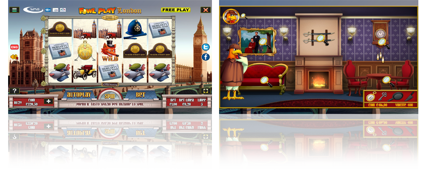 La slot Fowl Play London gratis di wmg